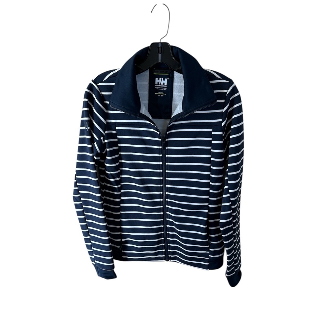 Helly Hansen Blue and White Striped Jacket Size S/P